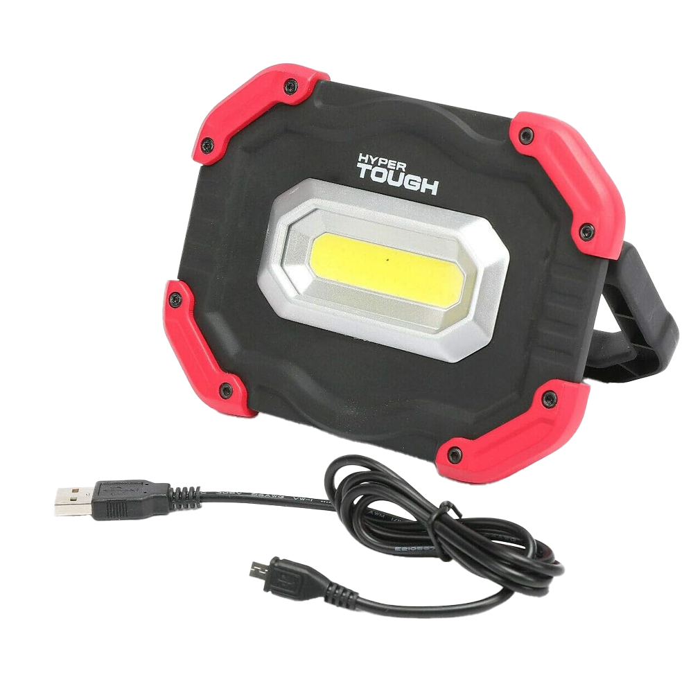 Hyper Tough 1200-Lumen RECHARGEABLE LED WORK LIGHT 3-Modes: High & Low & Flash