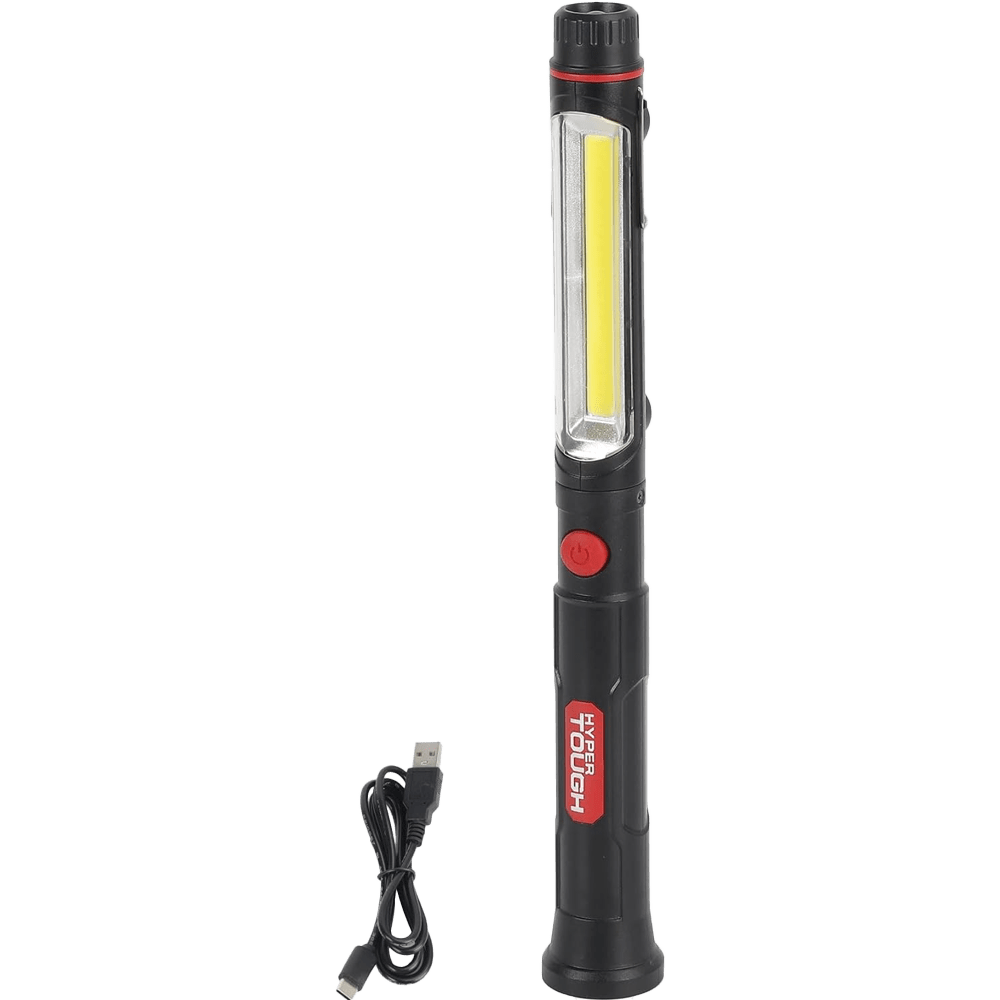 Hyper Tough 1000-Lumen RECHARGEABLE LED TASK/WORK LIGHT | STRONG MAGNET ON BACK | SWIVEL HANGING HOOK