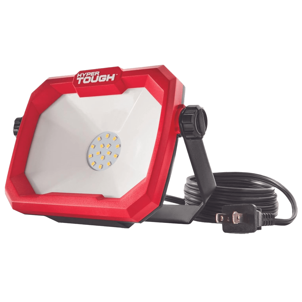 Hyper Tough 1000-Lumen CORDED LED WORK LIGHT | 360° FOLDABLE HANDLE Plastic Body